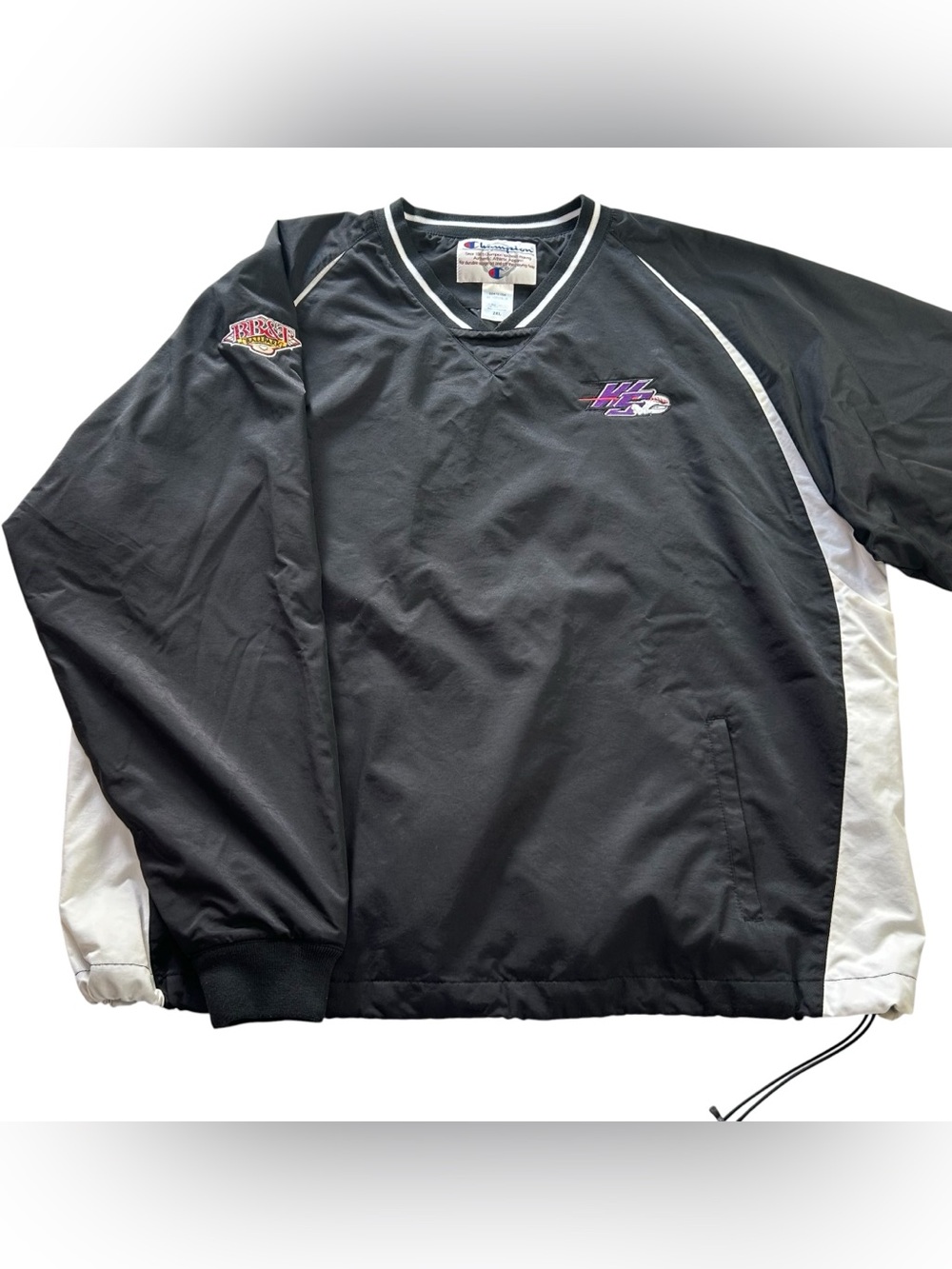 Vintage Champion Winston-Salem Dash MiLB Pullover Windbreaker Jacket 2XL Black